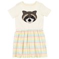 thumbnail image 1 of Inktastic Raccoon Animal Face Girls Toddler Dress, 1 of 5