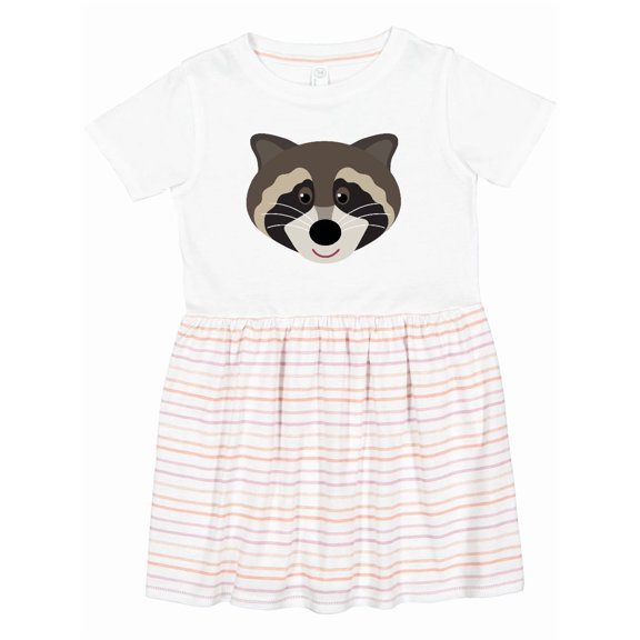 Inktastic Raccoon Animal Face Girls Toddler Dress