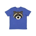 thumbnail image 1 of Inktastic Raccoon Animal Face Youth T-Shirt, 1 of 5