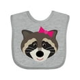 thumbnail image 1 of Inktastic Raccoon Girl Animal Girls Baby Bib, 1 of 4
