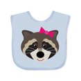 thumbnail image 1 of Inktastic Raccoon Girl Animal Girls Baby Bib, 1 of 4