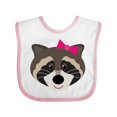 thumbnail image 1 of Inktastic Raccoon Girl Animal Girls Baby Bib, 1 of 4