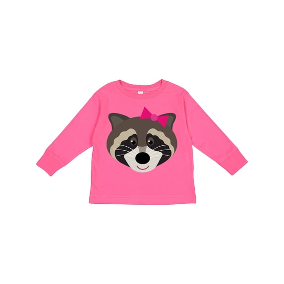 Inktastic Raccoon Girl Animal Girls Long Sleeve Toddler T-Shirt