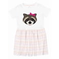 thumbnail image 1 of Inktastic Raccoon Girl Animal Girls Toddler Dress, 1 of 5