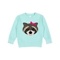 thumbnail image 1 of Inktastic Raccoon Girl Animal Toddler Sweatshirt, 1 of 4