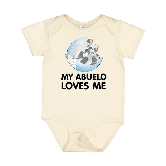 Inktastic Raccoon My Abuelo Loves Me Boys or Girls Baby Bodysuit