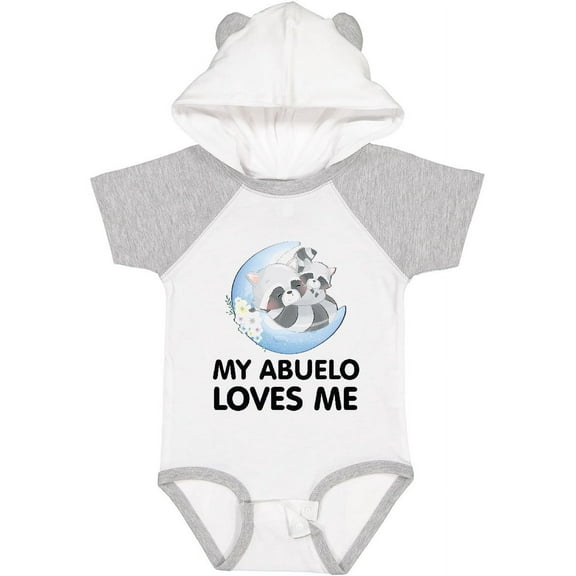 Inktastic Raccoon My Abuelo Loves Me Boys or Girls Baby Bodysuit