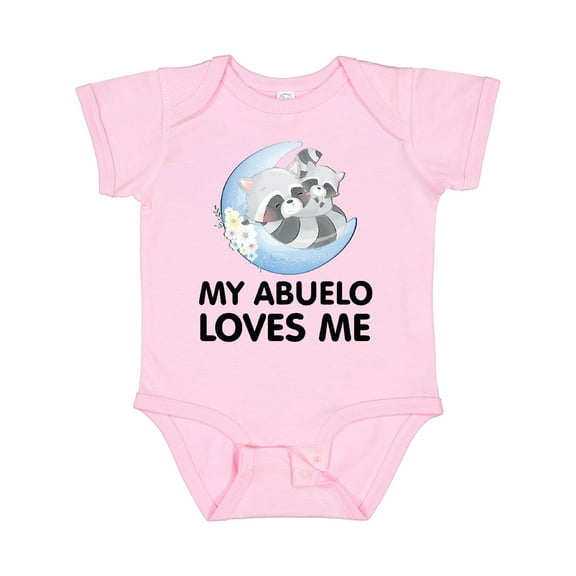 Inktastic Raccoon My Abuelo Loves Me Boys or Girls Baby Bodysuit