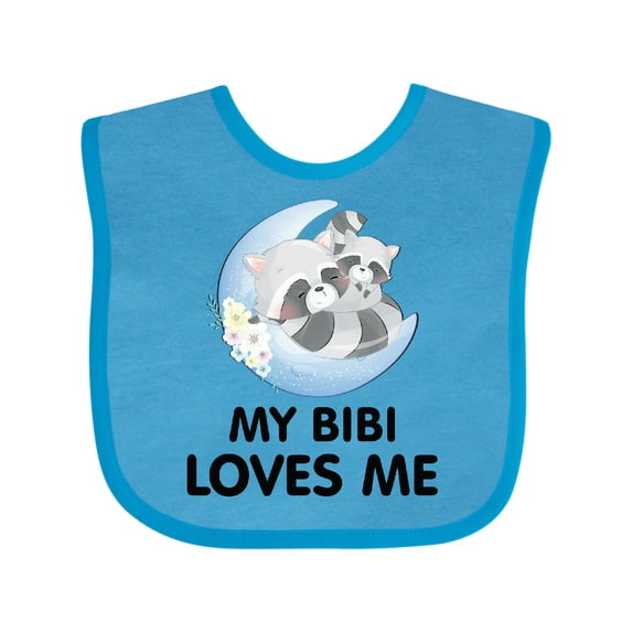 Inktastic Raccoon My Bibi Loves Me Boys or Girls Baby Bib
