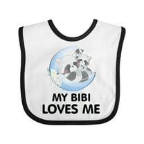 Inktastic Raccoon My Bibi Loves Me Boys or Girls Baby Bib