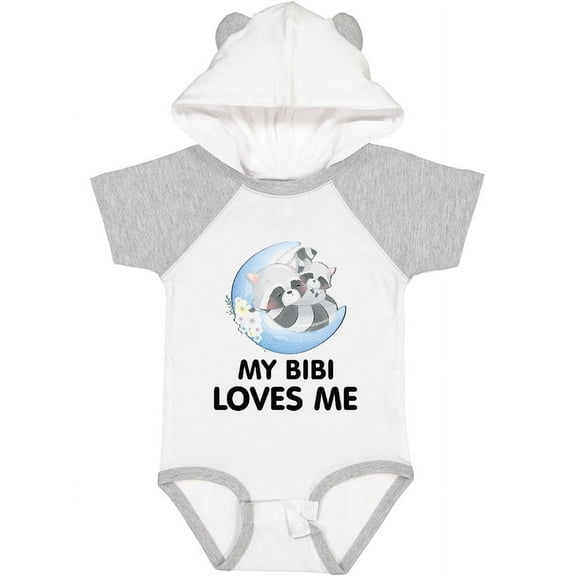 Inktastic Raccoon My Bibi Loves Me Boys or Girls Baby Bodysuit