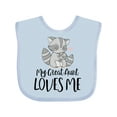 thumbnail image 1 of Inktastic Raccoon My Great Aunt Loves Me Boys or Girls Baby Bib, 1 of 4