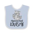 thumbnail image 1 of Inktastic Raccoon My Great Aunt Loves Me Boys or Girls Baby Bib, 1 of 4