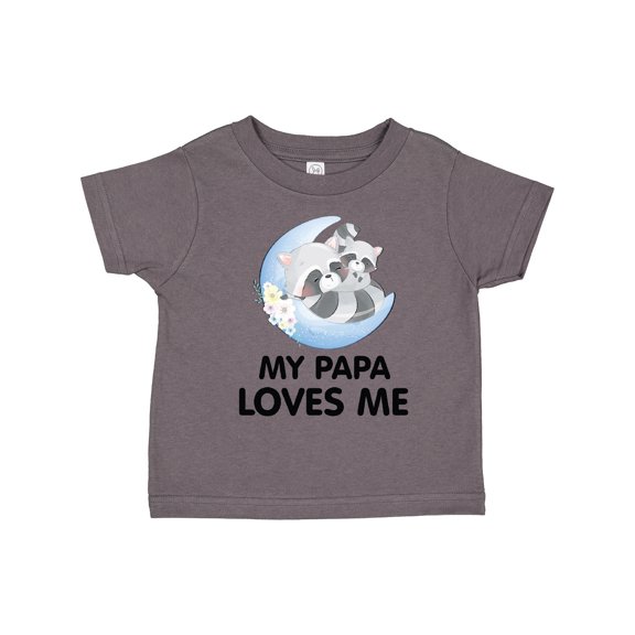 Inktastic Raccoon My Papa Loves Me Boys or Girls Toddler T-Shirt