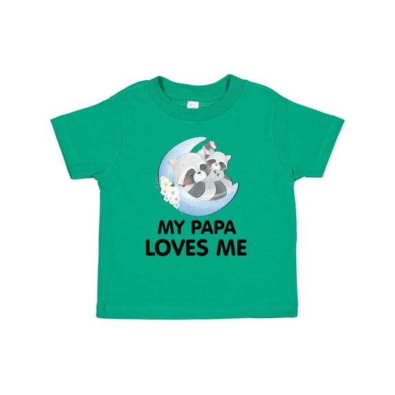 Inktastic Raccoon My Papa Loves Me Boys or Girls Toddler T-Shirt