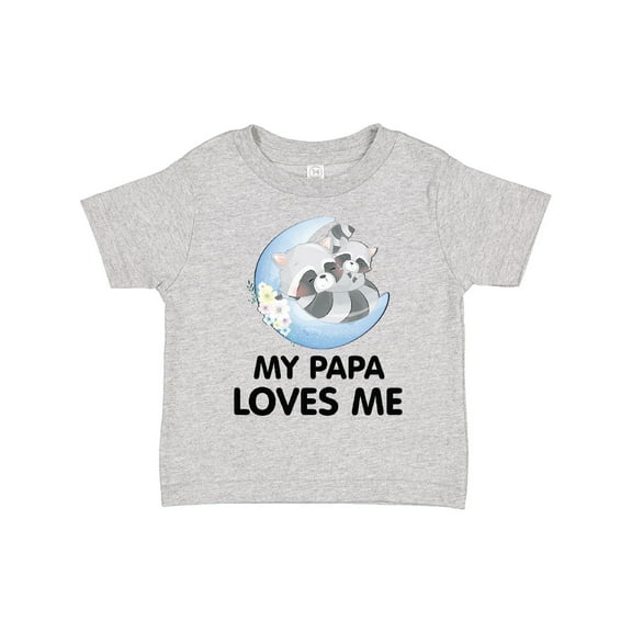 Inktastic Raccoon My Papa Loves Me Boys or Girls Toddler T-Shirt