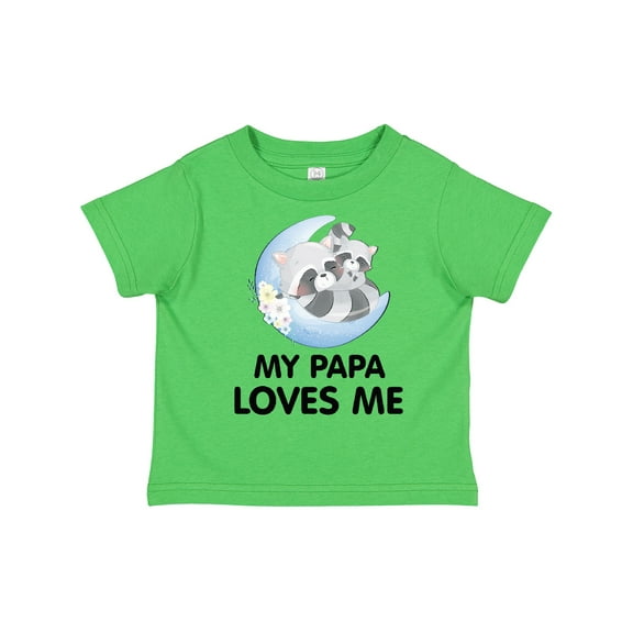 Inktastic Raccoon My Papa Loves Me Boys or Girls Toddler T-Shirt