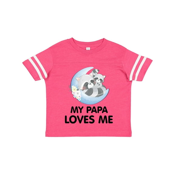 Inktastic Raccoon My Papa Loves Me Boys or Girls Toddler T-Shirt