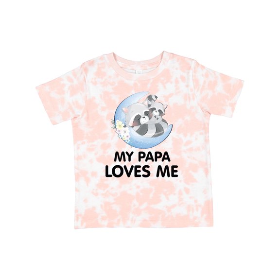 Inktastic Raccoon My Papa Loves Me Boys or Girls Toddler T-Shirt