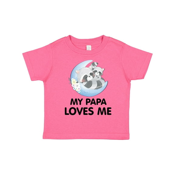 Inktastic Raccoon My Papa Loves Me Boys or Girls Toddler T-Shirt