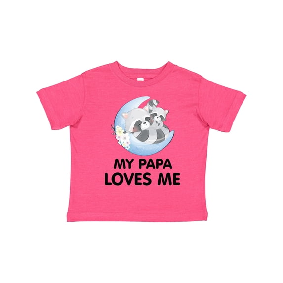 Inktastic Raccoon My Papa Loves Me Boys or Girls Toddler T-Shirt