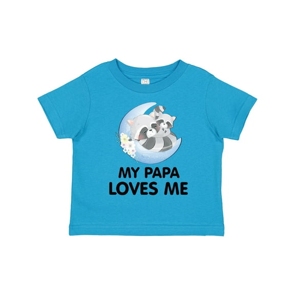 Inktastic Raccoon My Papa Loves Me Boys or Girls Toddler T-Shirt