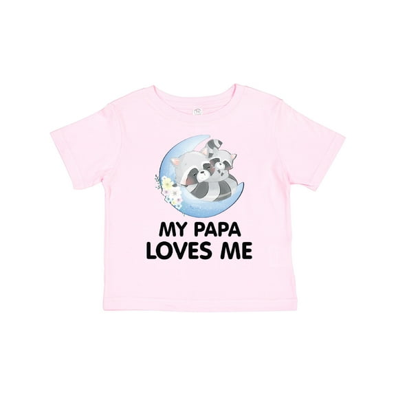 Inktastic Raccoon My Papa Loves Me Boys or Girls Toddler T-Shirt