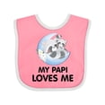 thumbnail image 1 of Inktastic Raccoon My Papi Loves Me Boys or Girls Baby Bib, 1 of 4