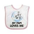 thumbnail image 1 of Inktastic Raccoon My Papi Loves Me Boys or Girls Baby Bib, 1 of 4