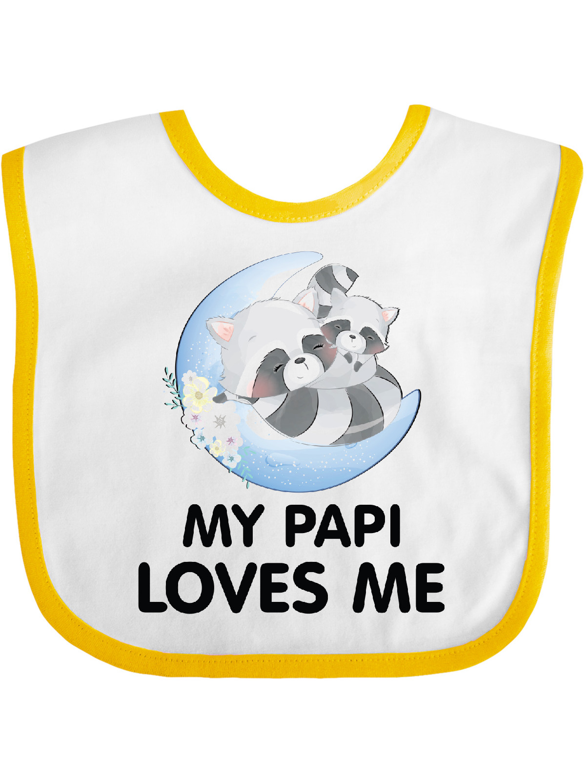 Papi Meo Inktastic Raccoon My Papi Loves Me Boys or Girls Baby Bib - Walmart.com