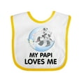 thumbnail image 1 of Inktastic Raccoon My Papi Loves Me Boys or Girls Baby Bib, 1 of 4