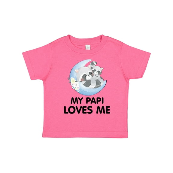 Inktastic Raccoon My Papi Loves Me Boys or Girls Toddler T-Shirt