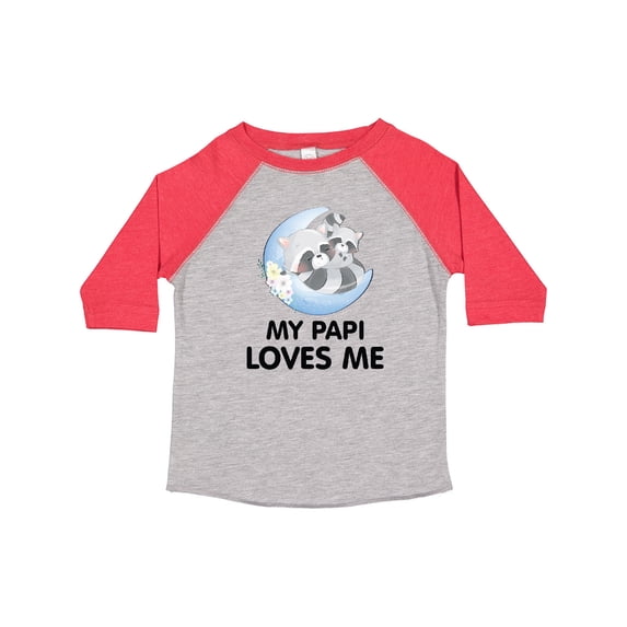 Inktastic Raccoon My Papi Loves Me Boys or Girls Toddler T-Shirt