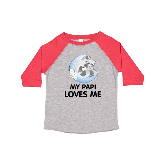 Inktastic Raccoon My Papi Loves Me Boys or Girls Toddler T-Shirt
