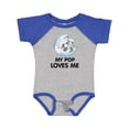 thumbnail image 1 of Inktastic Raccoon My Pop Loves Me Boys or Girls Baby Bodysuit, 1 of 5