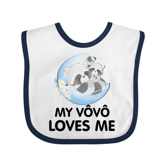 Inktastic Raccoon My Vovo Loves Me Boys or Girls Baby Bib