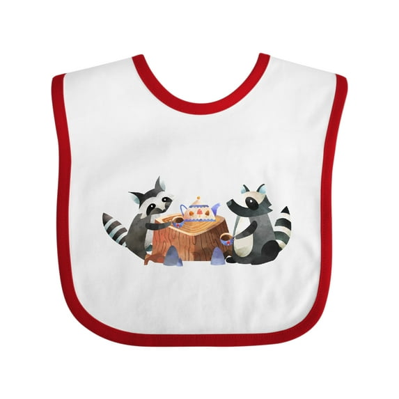 Inktastic Raccoon Tea Party Boys or Girls Baby Bib