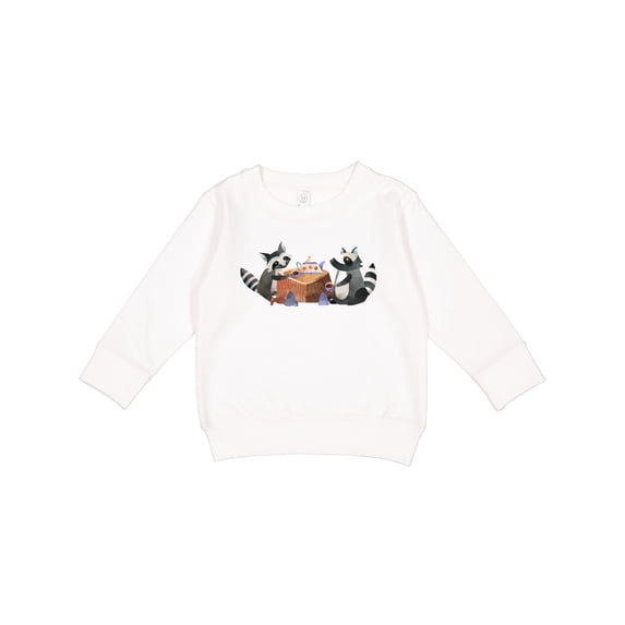 Inktastic Raccoon Tea Party Toddler Sweatshirt
