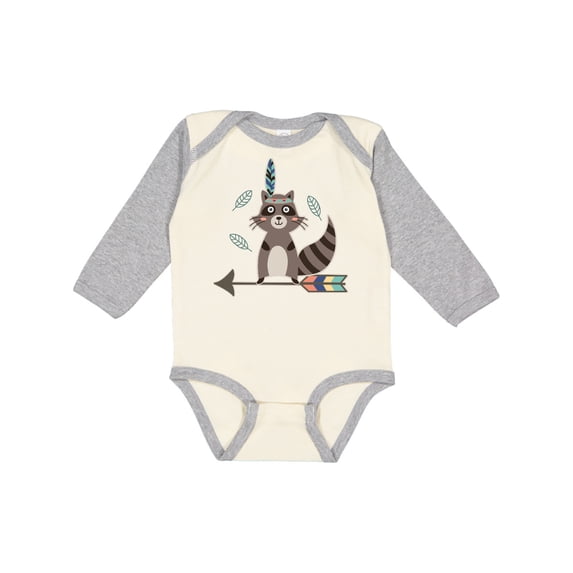Inktastic Raccoon Woodland Tribal Arrow Boys or Girls Long Sleeve Baby Bodysuit
