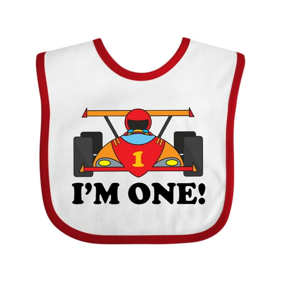 Inktastic Race Car 1st Birthday Boys Baby Bib