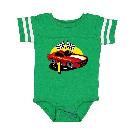 Inktastic Race Car 1st Birthday Boys Baby Bodysuit