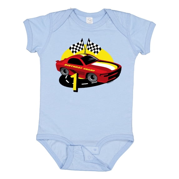 Inktastic Race Car 1st Birthday Boys Baby Bodysuit