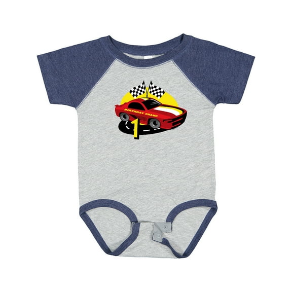 Inktastic Race Car 1st Birthday Boys Baby Bodysuit