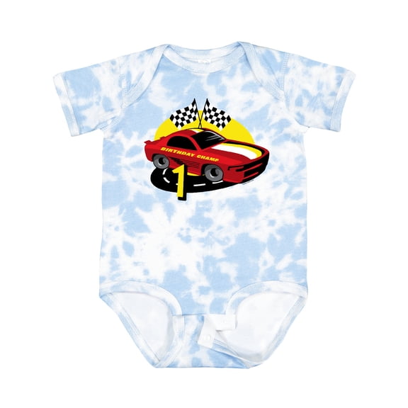 Inktastic Race Car 1st Birthday Boys Baby Bodysuit