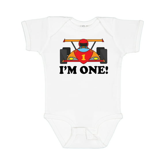 Inktastic Race Car 1st Birthday Boys Baby Bodysuit
