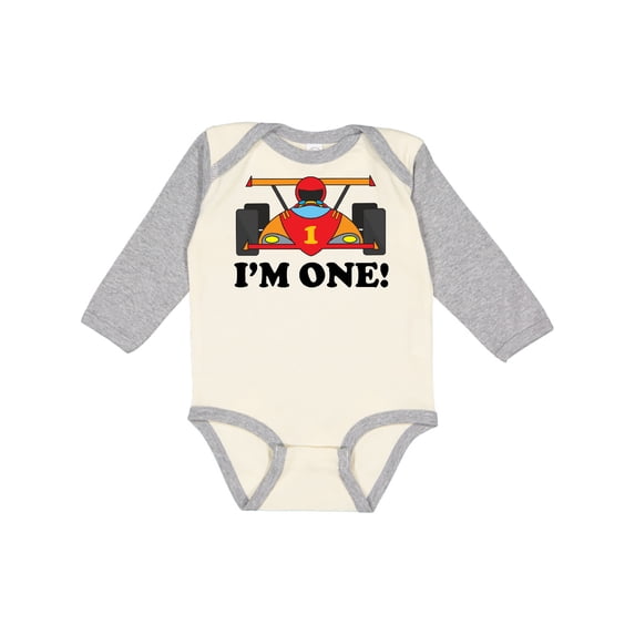 Inktastic Race Car 1st Birthday Boys Long Sleeve Baby Bodysuit
