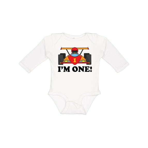 Inktastic Race Car 1st Birthday Boys Long Sleeve Baby Bodysuit
