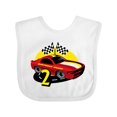 thumbnail image 1 of Inktastic Race Car 2nd Birthday Boys Baby Bib, 1 of 4