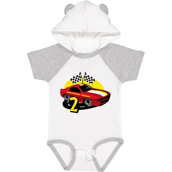 Inktastic Race Car 2nd Birthday Boys Baby Bodysuit