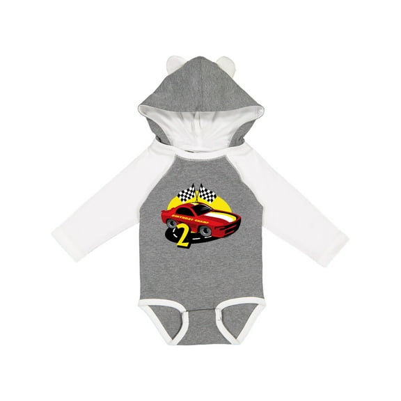 Inktastic Race Car 2nd Birthday Boys Long Sleeve Baby Bodysuit